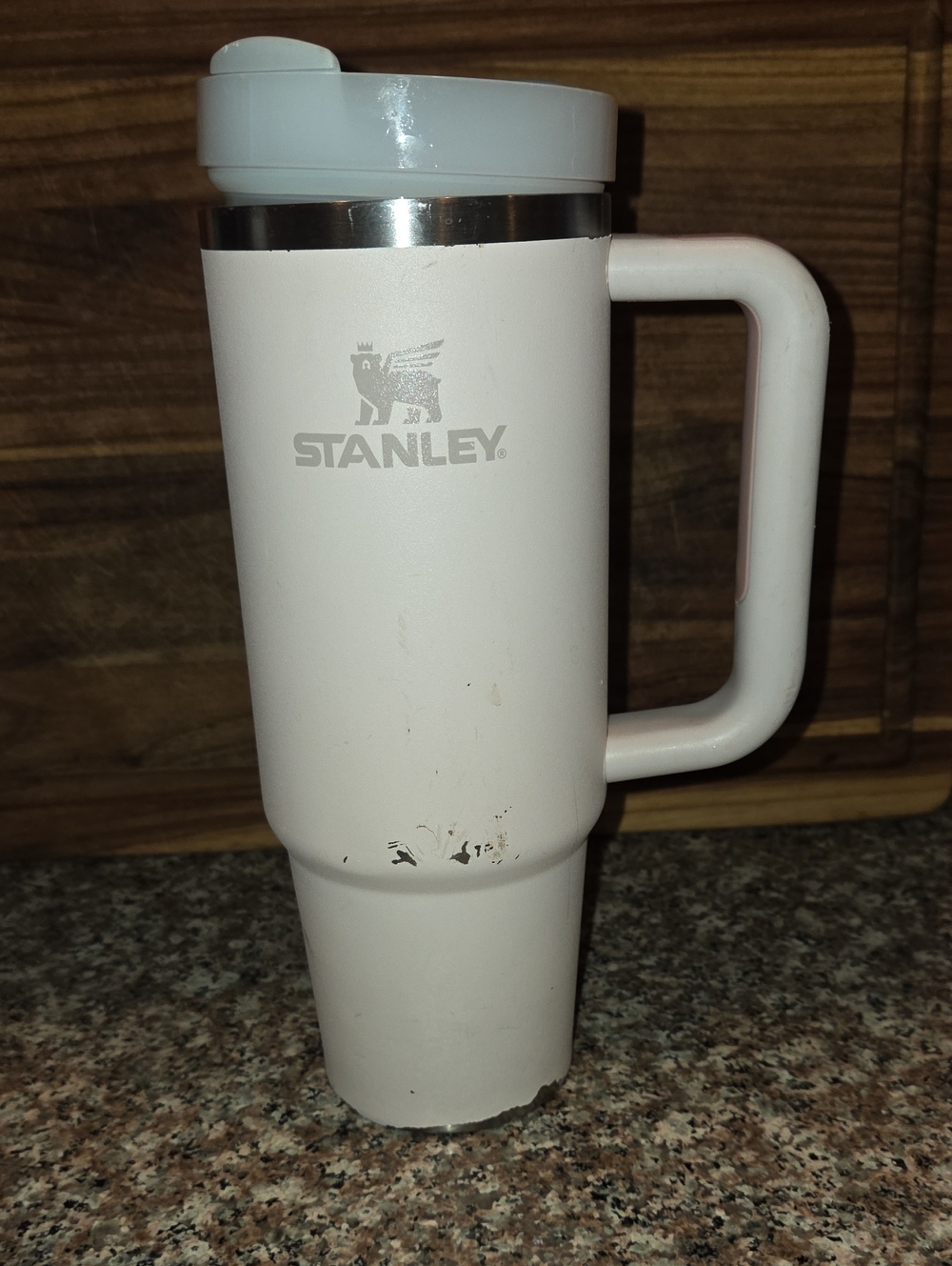 Stanley Light Pink Travel Mug with Handle And Lid